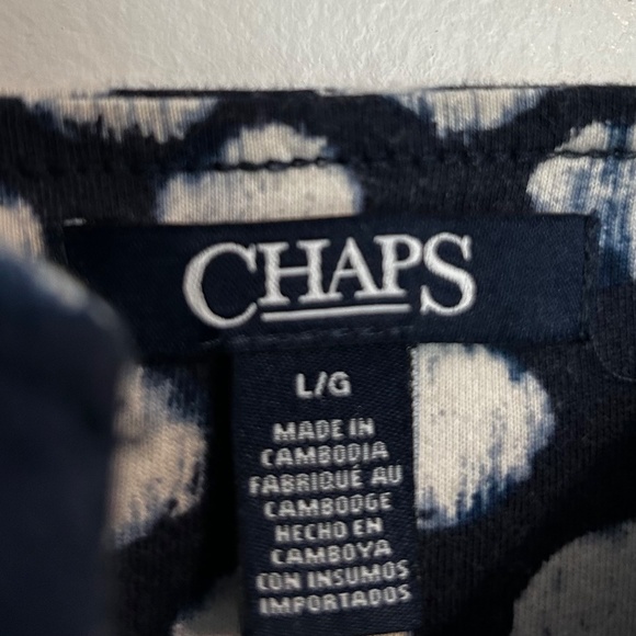 Chaps Navy and White Polka Dot Maxi Dress with Lace up detail - Large - Picture 3 of 10